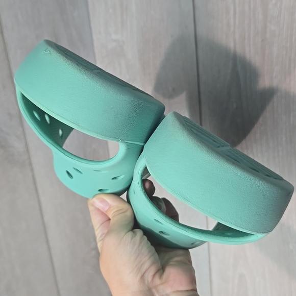 Crocs Women Mint Iconic Comfort Green Slide Platform Sandals Shoes Sz 9 - Picture 4 of 14